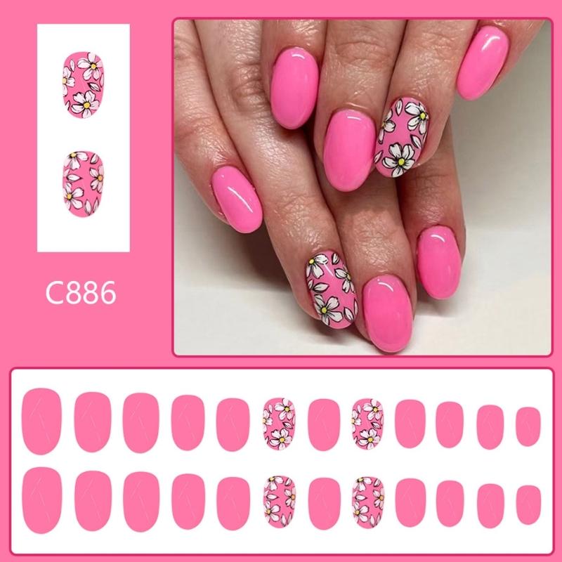 Press on Nail,Fake Nail Stick Glues on Nail False Nail Acrylic Nail Artificial False Nail for DIY Nail Art Designs