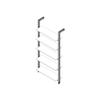 Emuca Lot de consoles pour 5 tablettes en verre pour la structure Zero, verre non inclus, Zamak, Peint en noir texturé