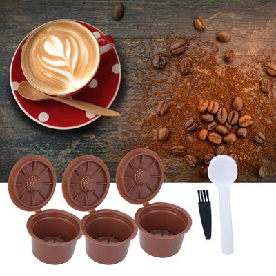 Reusable Coffee Capsule Filter Kit Refillable Cup with Brush Spoon Accessory for Caffitaly Coffee Machine Easy To Clean