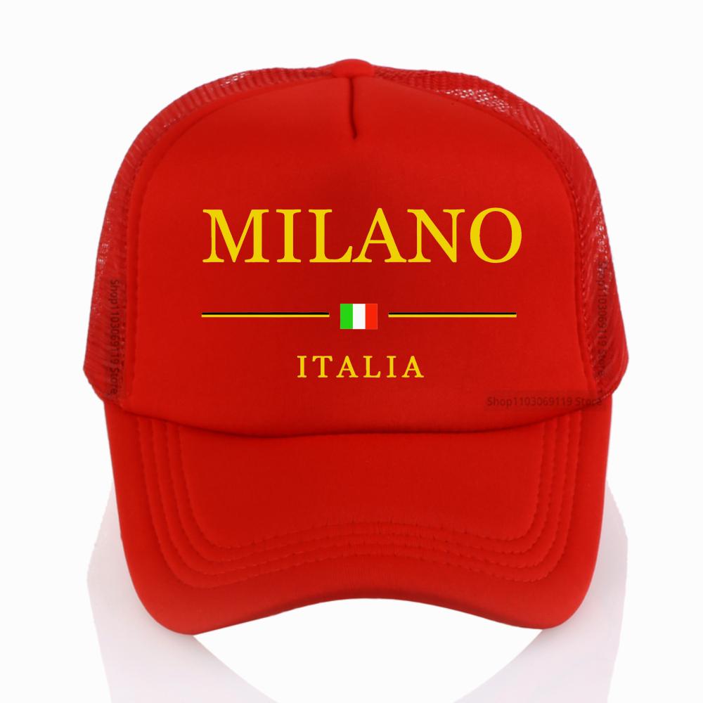 MILAN ITALY Baseball Cap Milano Italia Hiking Fishing Hot Sale Hip Hop Hats Unisex Adult Sport Mesh Breathable Caps