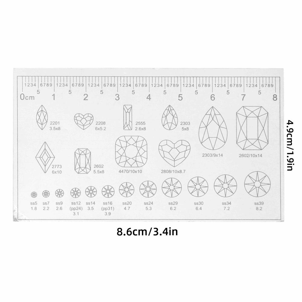 10pcs Ultra Thin Transparent Nail Ruler Soft Manicure Ruler Precision Nail Measuring Work