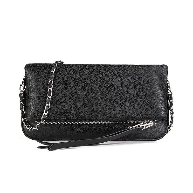 Flap  Bag  -  Classic  Black  Envelope  Crossbody  with  Chain Strap, Luxurious Ladies Shoulder Bag for Daily Elegance