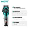 VGR 166 Professional Intelligent Digital Rechargeable Hair Clipper with Gradient Ribbon Base Adjustable Electric Push Shear Hair Clipper Shape Carving