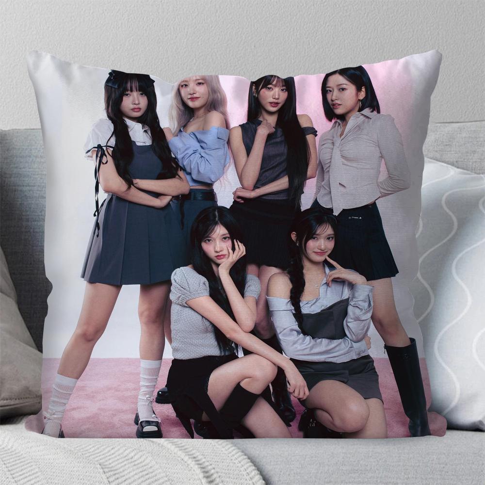 Girl Group I-ive Pillow Case Square Pillow Bedroom Sofa Leisure Comfort Cushion Car Living Room Home Decoration 40X40
