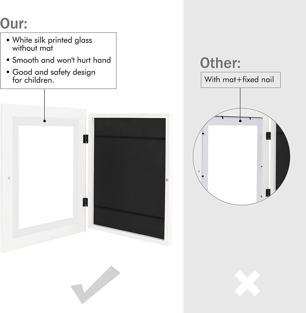 Molduras de Arte para Crianças Abertura Frontal Magnética Mutável Kids Frametory para Exibição de Pôsteres Fotos Desenhos Pinturas Imagens 3 Cores