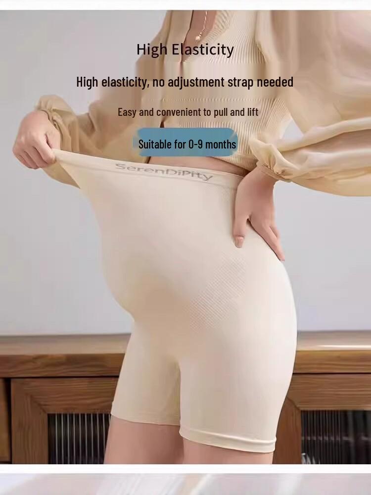Maternity High Elasticity Tummy Support Pants, 2-in-1 No Underwear Needed, Breathable, Thin, Anti-Exposure.