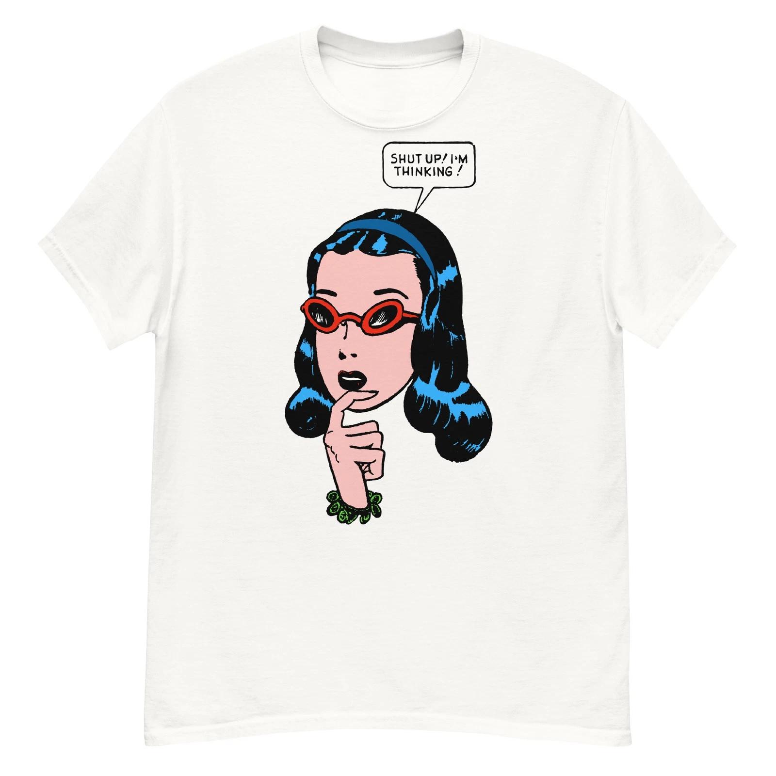 Funny vintage comic panel shut up I m thinking t-shirt S
