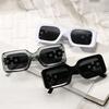 Fashion Square Frame Sunglasses With Uv400 Protection For Outdoor Sports And Travel