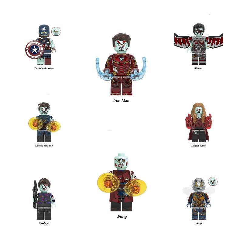 X0325 Superhelden-Serie Bausteinspielzeug für Kinder ABS-Material Visuelle und intellektuelle Entwicklung Praktische Koordination Interaktives Spiel