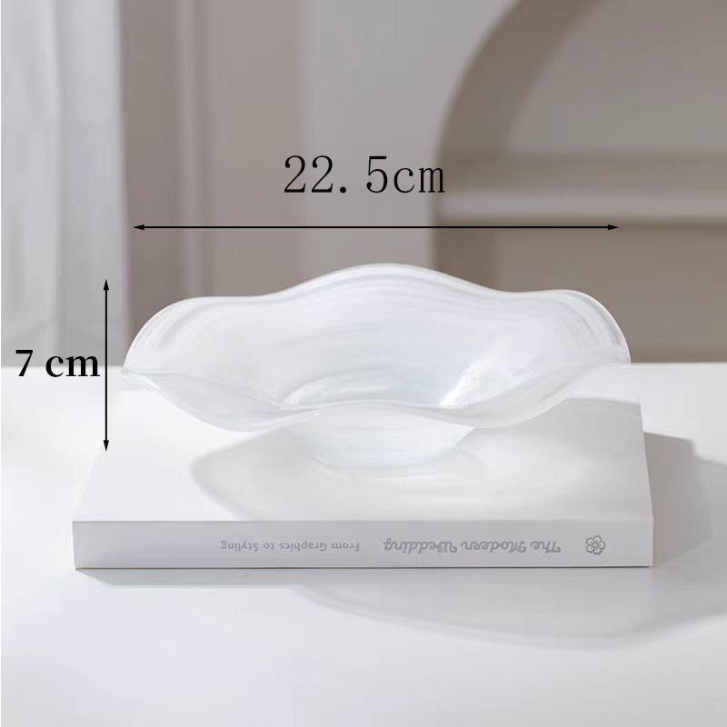 Transparent Irregular Glass Fruit Dish Wave-shaped Wrinkled Tray Storage Container Fruit Bowl Jewelry Dish Trinket Dish