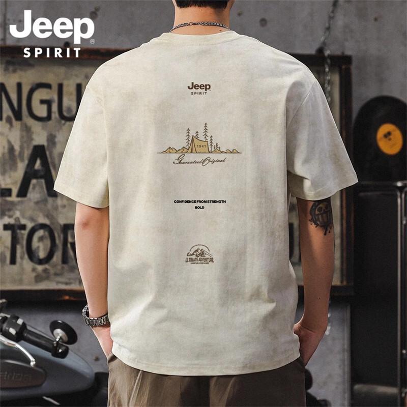 JEEP SPIRIT Men s Vintage Print Heavyweight T-Shirt XL