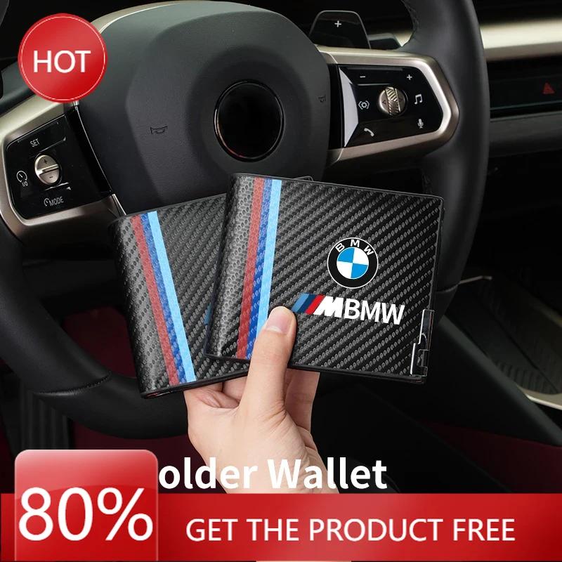 BAAK1 2025 Hot Card Holder Men Wallets Rfid Black Carbon Fiber Leather Wallet Gifts For BMW E46 E90 E60 F10 E39 F30 E36 F20 E87 E90 E7