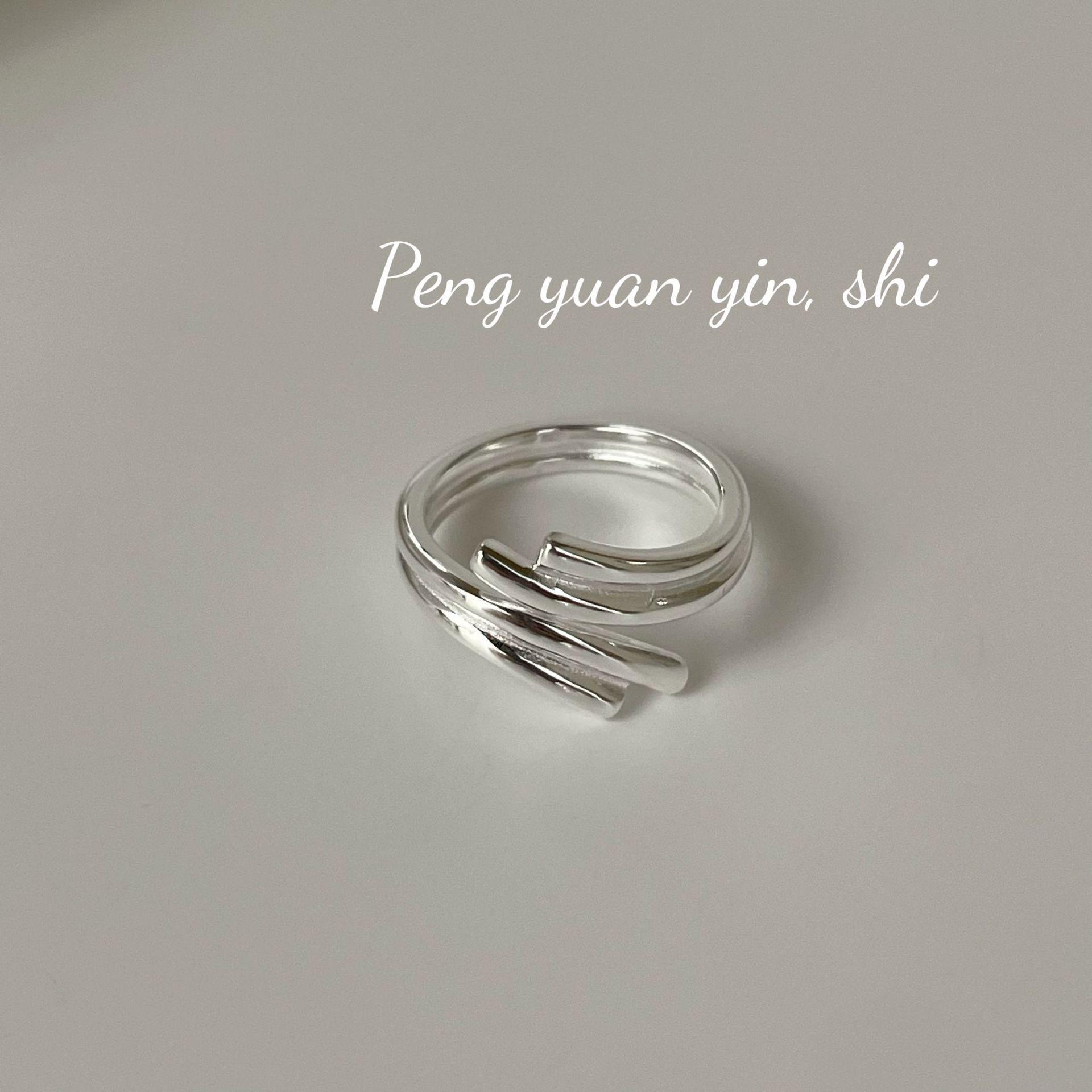 S925 Sterling Silver Korean Style Cross Adjustable Women s Ring Adjustable