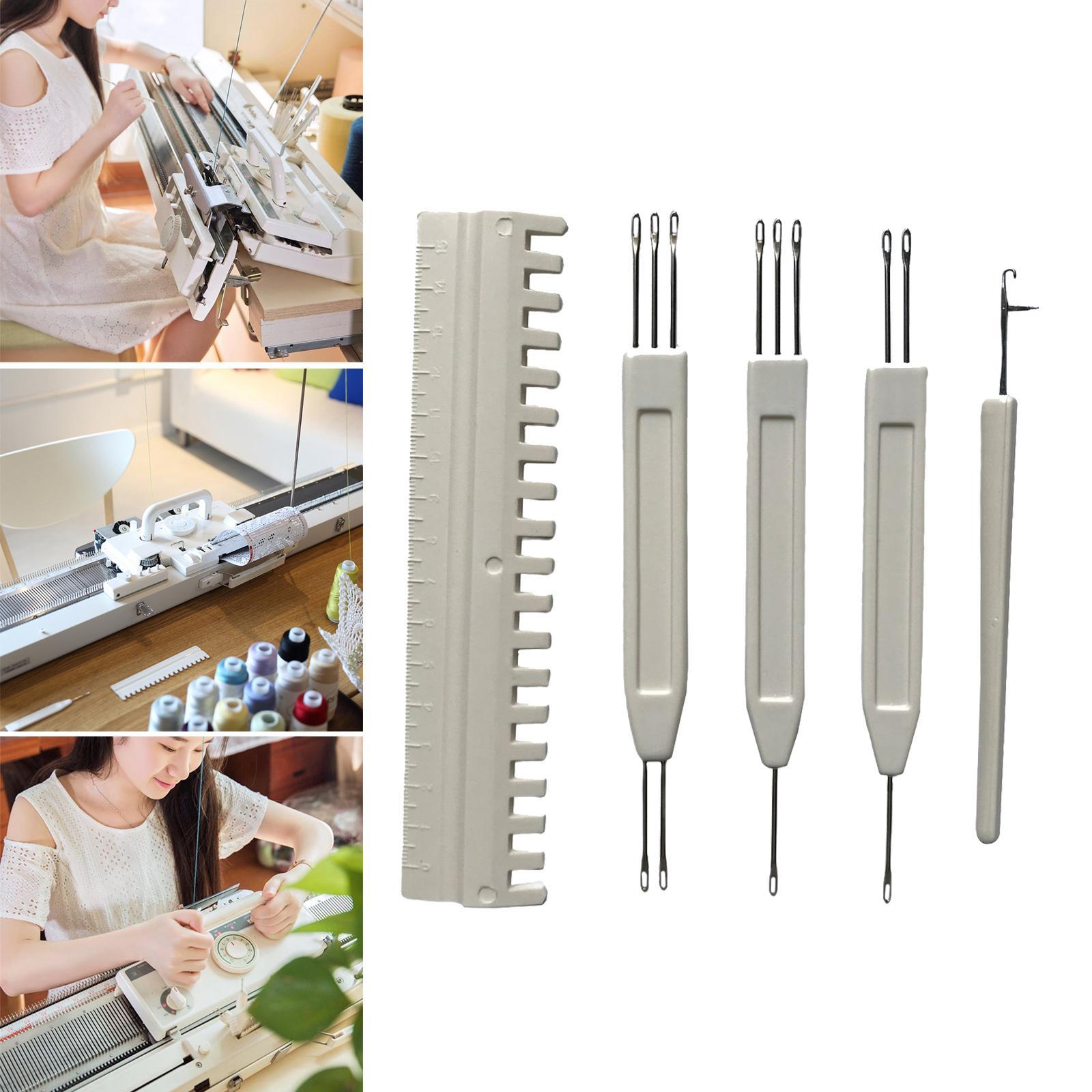 

5Pcs Transfer Tool Transfer Comb Needle Pusher Crochet Latch Tool Set for білий