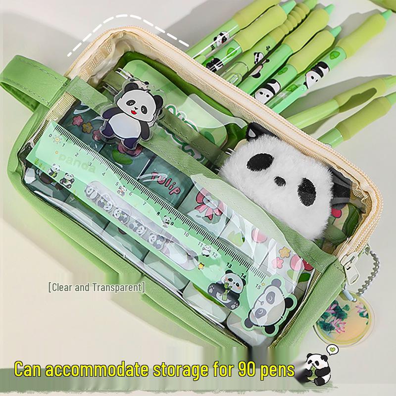 5-Layer Transparent Pencil Case, 2025: Large Capacity & Stylish Design for Middle and Elementary School Girls
