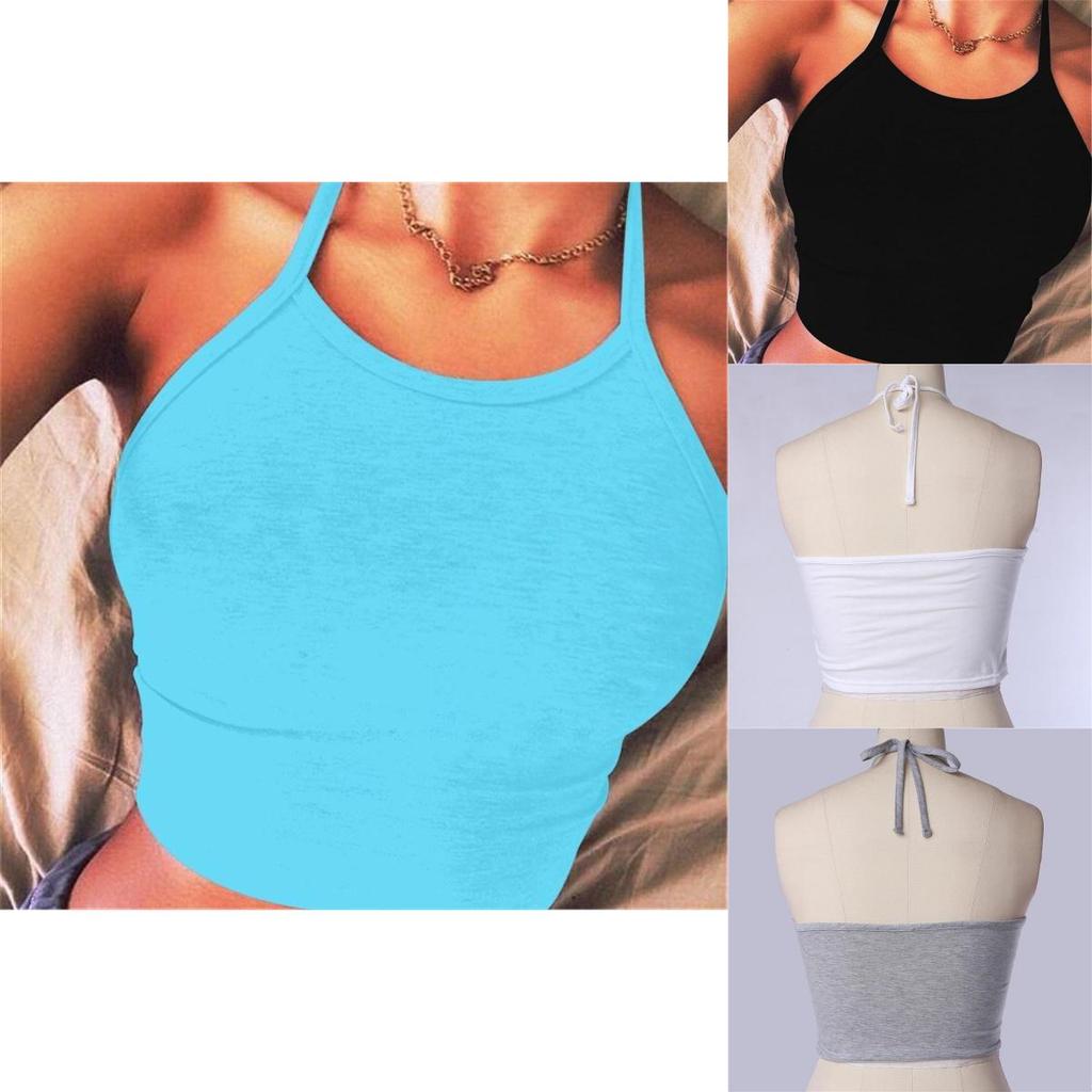 Women Fashion Sexy Black Summer Cotton Casual Suspenders Vest Top With Adjustable Fit