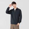 Spring Autumn Stand Collar Half Zipper Casual Fashion Sweatshirt Male Solid Pullover Tee Top Men