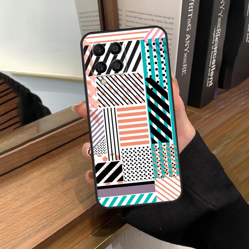 Polka Dots Lines Abstract Art Case For Samsung Galaxy M31 M21 M11 M20 M23 M54 M14 M34 M13 M52 M32 M12 M16 M36 M56 M15 M55