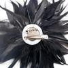 Fashion Cloth Feather Brooch Fabric Flower Corsage Exquisite Lapel Pin for Women Accessories Wedding Party Jewelry