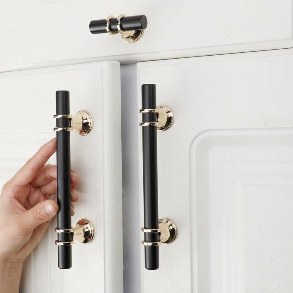 Ergonomic Cabinet Handles Gold Finish Door Handle Modern Simple Kitchen Handles  Shoe Cabinet