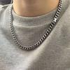 For Men, Trendy, Cool, Simple, Versatile, European and American Street Style, Hip-Hop, Cuban Chain, Thick Style, Couple Accessories, Non-Fading