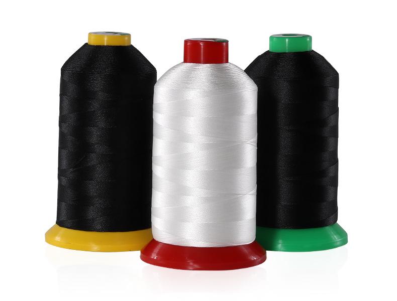 High-Strength Black & White Sewing Thread for Clothing & Leather - Polyester/Nylon 150D/250D/300D, Large Roll