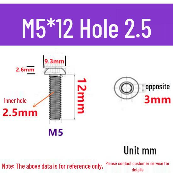 Stainless Steel 304 Pan Head Hollow Hex Screw (M4-M12)