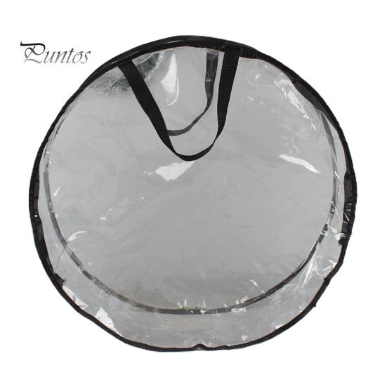 

1/2 шт. сумка для хранения гирлянд, круглая ПВХ, прозрачная пылезащитная конструкция, удобная ручка для переноски, сумка для хранения рождественского венка 24Inch 1pc чёрный