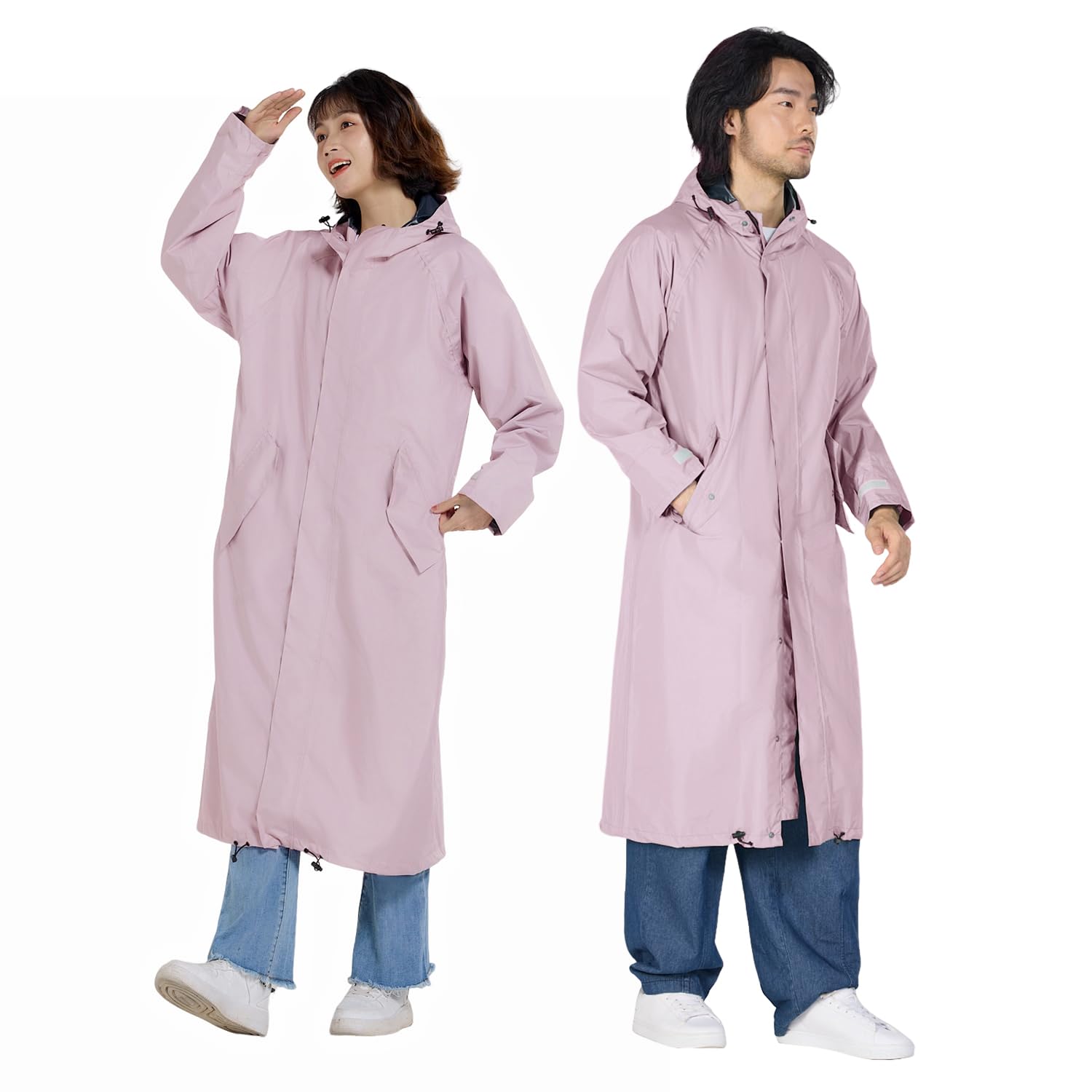 

[HINOKAZE] Велосипедный дождевик, Съемный капюшон, Дышащая сетка, Совместим с рюкзаком, В комплекте сумка для хранения