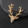 Retro Elk Brooch, Men's and Women's Suit, Deer Head Corsage Accessories, High-end