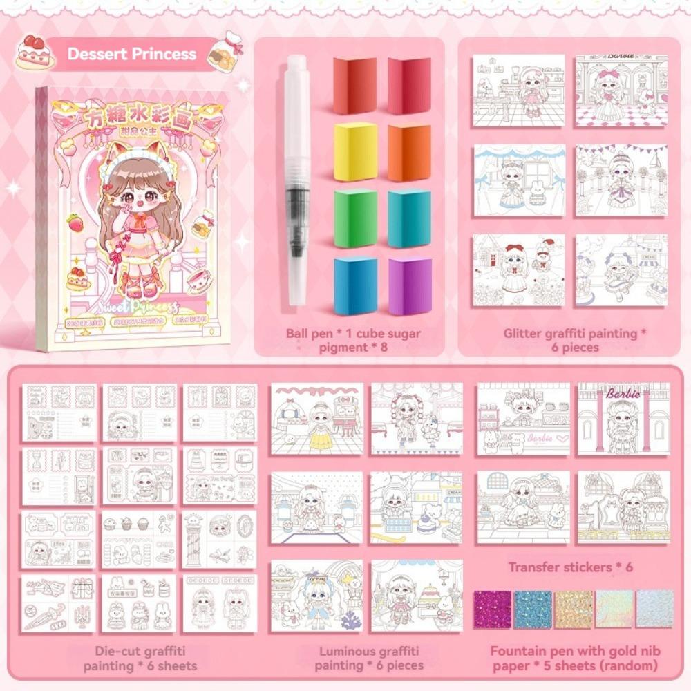 Cute Water Drawing Book Paper Watercolor Painting Book Children Drawing Toy