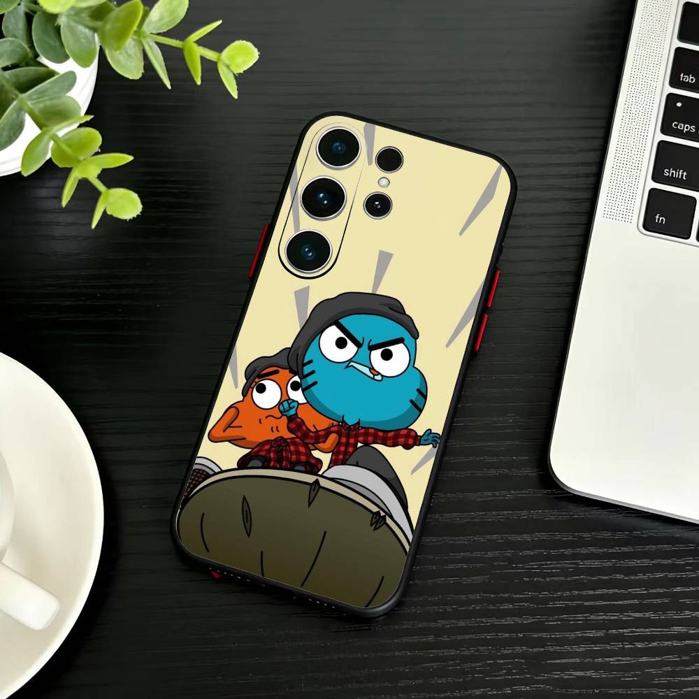 

F-Gumball and Darwin Phone Case For Samsung S26,S25,S24,S23,S22,S21,S20,Ultra,Plus,FE Black Soft Cover Samsung S22plus5G