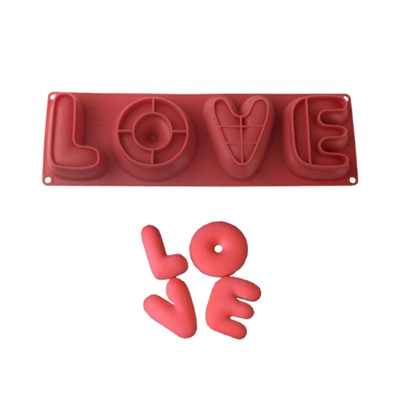 Functional Love Letter Silicone Molds Portable Silicone Valentines Day Cake Molds For Baking And Dessert Enthusiasts