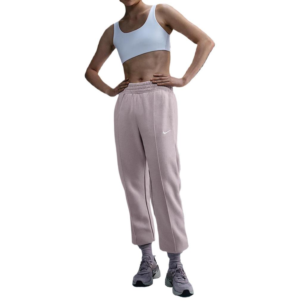 Nike Swoosh Sportswear Essentials Series Comfortable Soft Warm Casual Pants Women Bottoms Platinum-Purple White BV4090-019