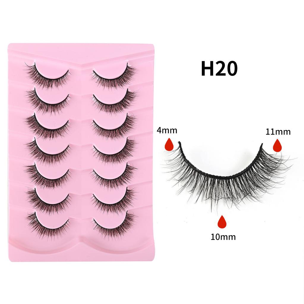 Seven Pairs of 5D Thick False Eyelashes, Natural Messy Eyelashes, Light and Unburdened, Self-grafted False Eyelashes