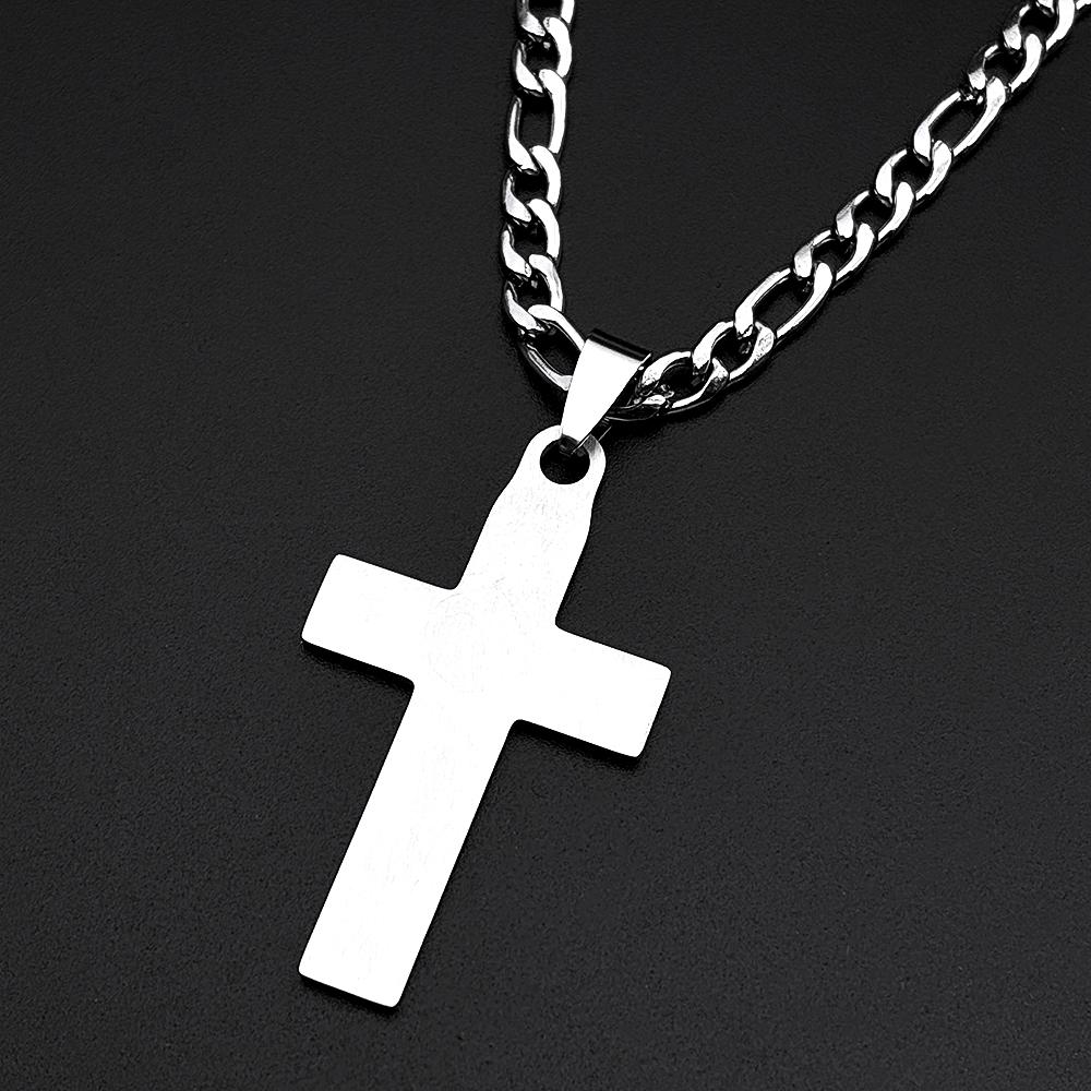 Náhrdelník s přívěskem kříže s biblickým veršem pro ženy muže Nerezová ocel Pozlacený Španělsky Otčenáš Řetěz s modlitbou Páně Šperky