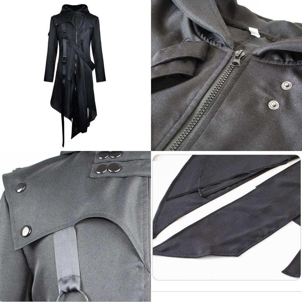 Manteau queue-de-pie gothique premium pour homme pour costume Cosplay et uniforme d'Halloween