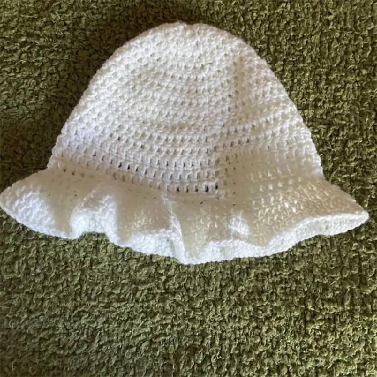 Girl Travel Fisherman Hat Sun Protective Hat Girl Photography Knitted Bucket Hat