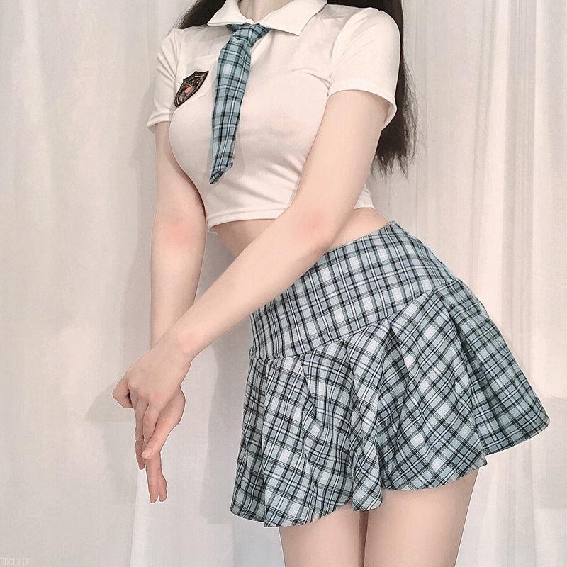 Erotic Student JK Uniform Lolita Sexy Lingerie Temptation Japanese SchoolGirl Costumes Pleated Skirt Women Anime Cosplay