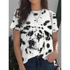 Summer Round Neck 3D Various Animal Print Top Fashionable Casual Short Sleeved Women's T-shirts