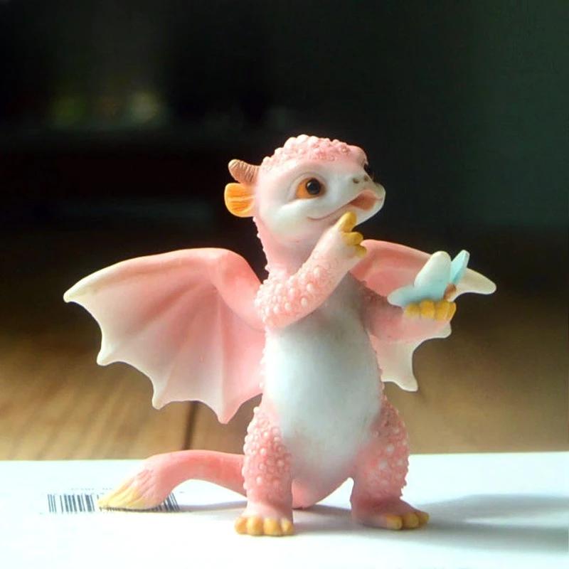 Everyday Collection Resin Simulation Magic Animal Dragon Dinosaur Miniature Fairy Garden Terrarium Bonsai Decor Dragon Figurine
