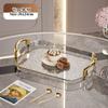 Clear Plastic Serving Tray PET Material with Handles Versatile Dining Tea Serving Platter for Home Restaurant Cafe Decorate