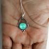 Natural Turquoise Pendant10 Mm Round Shape Turquoise Gemstone Handmade Teardrop Gifted Pendant