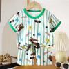 Kids Cotton Summer Outfit Set - Short Sleeve T-Shirt & Shorts 2-Piece Pajamas for Boys and Girls Clothing Sets