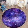 Circular Carpet In Galaxy Space Living Room Bedroom Bathroom Soft Flange Floor  Decoration Non Slip