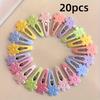 Cute Candy Color Hair Accessories Set, Flowers And Bows with Bright Colors, Suitable for Women'S Daily Life, Braiding Hair, Frizzy Hair, Bangs Clips,