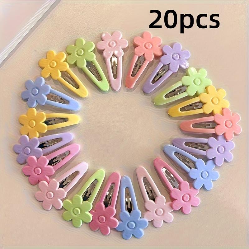 Cute Candy Color Hair Accessories Set, Flowers And Bows with Bright Colors, Suitable for Women'S Daily Life, Braiding Hair, Frizzy Hair, Bangs Clips,