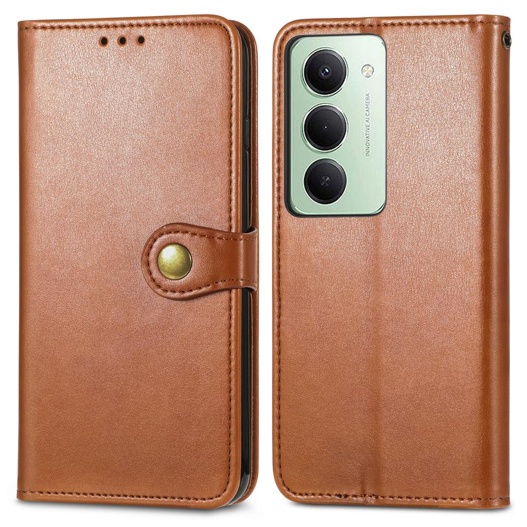 For Xiaomi Redmi 15 4G (EU) (171mm) Case Wallet Stand Leather Phone Cover with Wrist Strap
