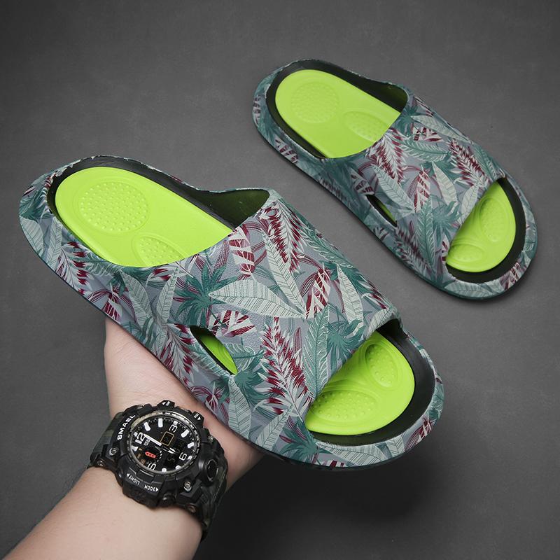 Unisex House Slippers Summer Women Outdoor Casual Beach Slides Thick Sole Home Non-Slip Men Bathroom Shoes Flat Bottom Sandals