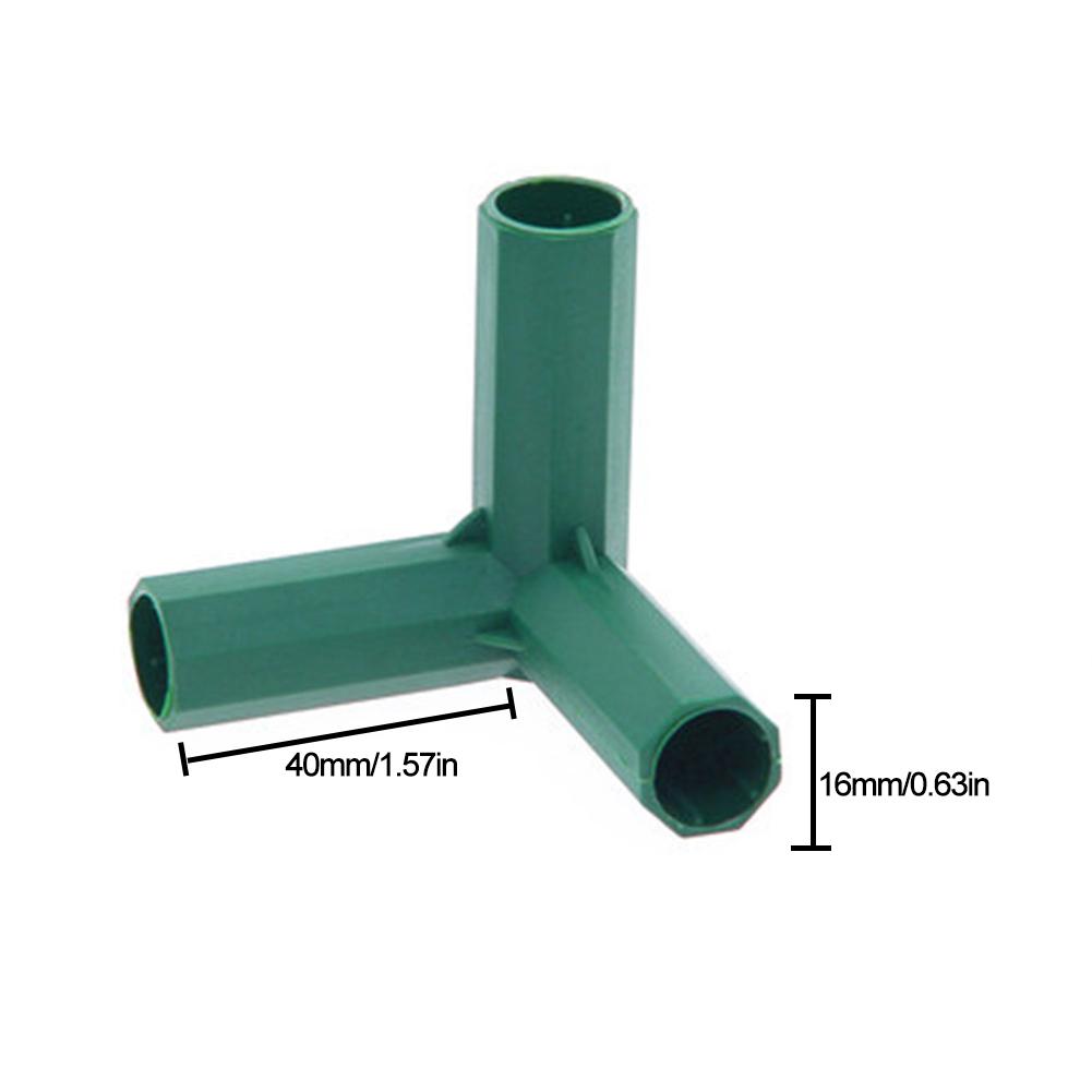 1Pc 16mm Plastic Pipe Fitting Stable Support Heavy Duty Flower Stand Greenhouse Frame Building Connector Garden Plant Accessorie